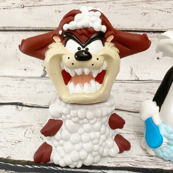 LOONEY TUNES Vintage 90's Taz Sylvester and Tweetie Bubble Bath Soakies Bottles - Picture 2 of 8